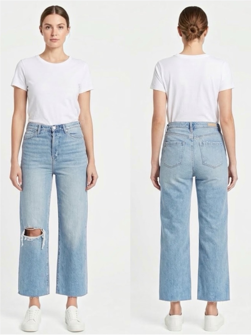 NWT BLANKNYC The Baxter Ribcage High Rise Straight Leg Distressed Jeans 24